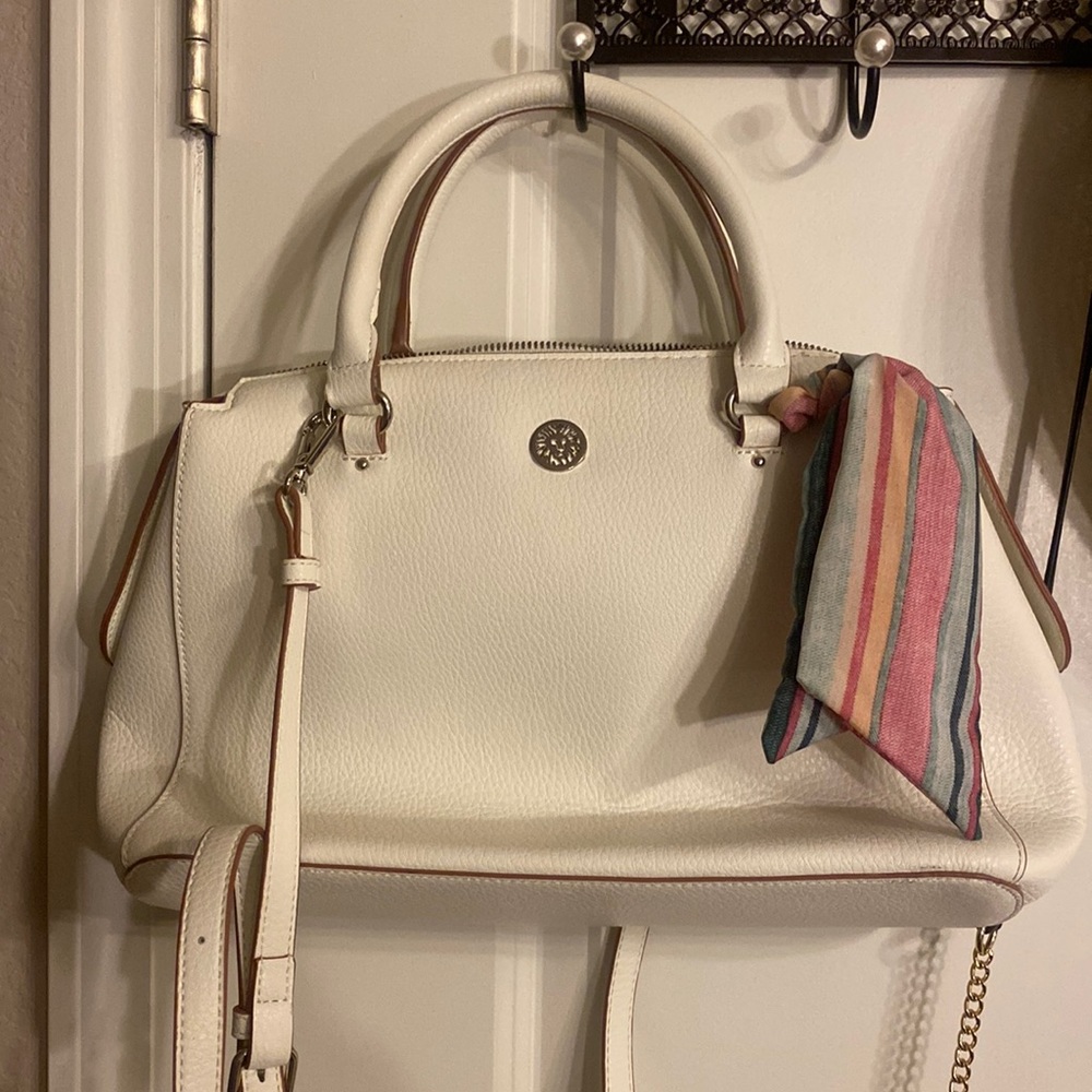 White Anne Klein crossbody purse